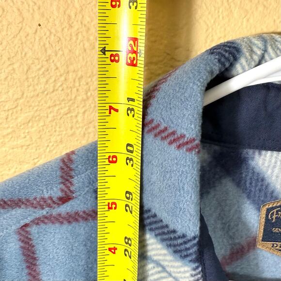Freedom Foundry Mens Blue Plaid Fleece Button Up Shirt Size L NWT - Picture 7 of 10